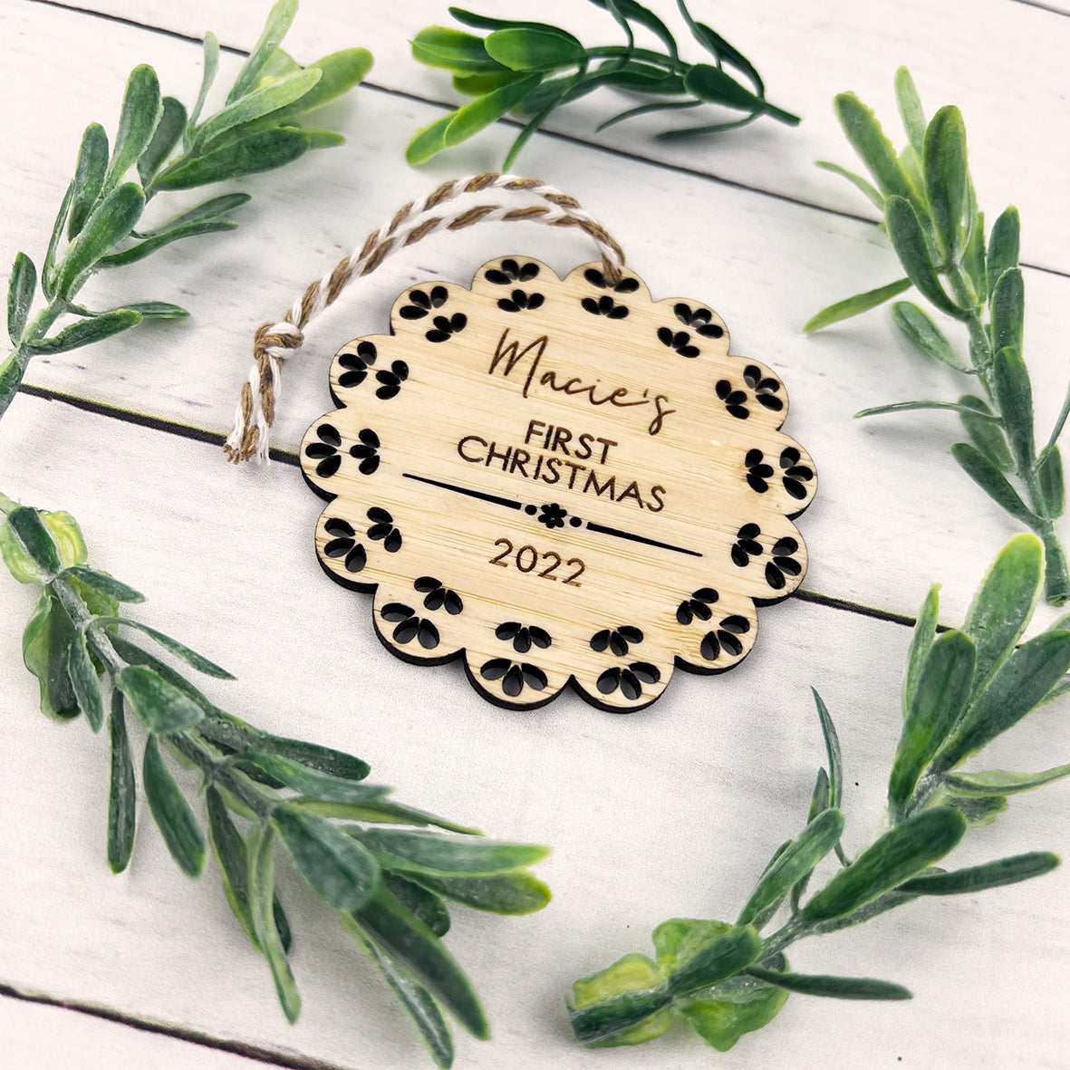 Baby's First Christmas Lace Ornament