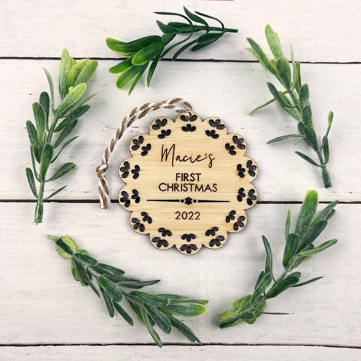 Baby's First Christmas Lace Ornament