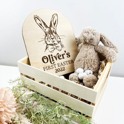 Personalised First Easter Vintage Arch - Bunny