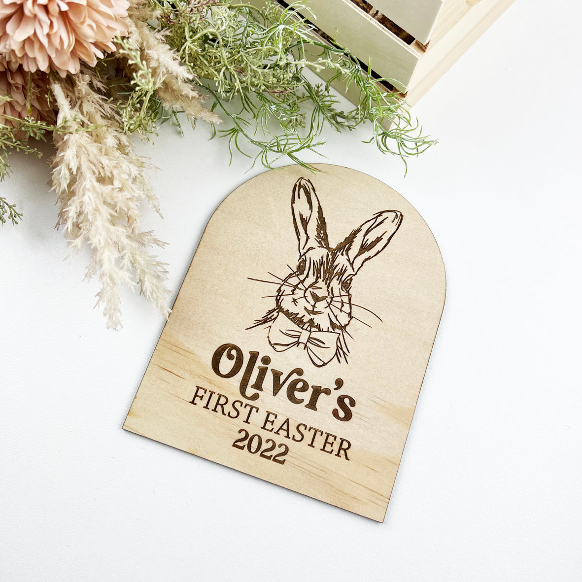 Personalised First Easter Vintage Arch - Bunny