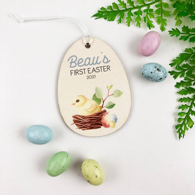 First Easter Watercolour Easter Name Decoration (2 designs)
