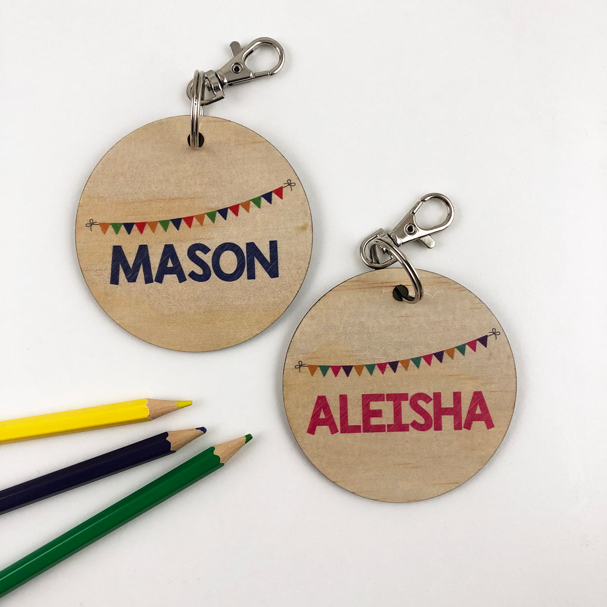 Bunting Personalised Bag Tag - Boys