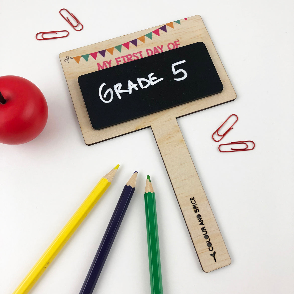 First Day Of Photo Prop Stem - Girls