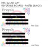 First Day Of Milestone Board - Pastel Girls (black)