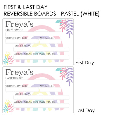 First Day Of Milestone Board - Pastel Girls (white)