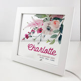 Flower Bouquet Personalised Light Frame