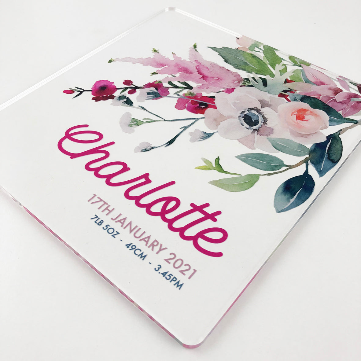 Flower Bouquet Personalised Light Frame
