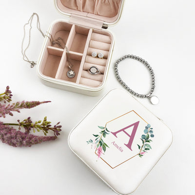Floral Initial Jewellery Case - (Limited Quantity)