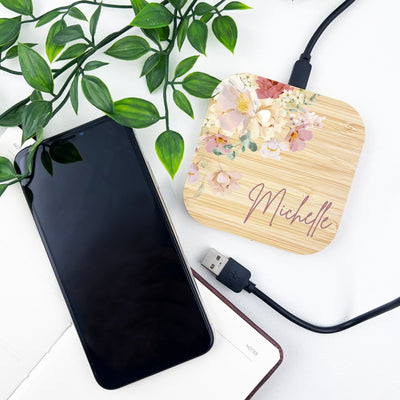 Floral Spray Wireless Mobile Phone Charger