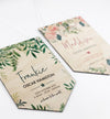 Watercolour Ferns Birth Details Wall Hanging