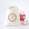 Floral Wreath Santa Sack