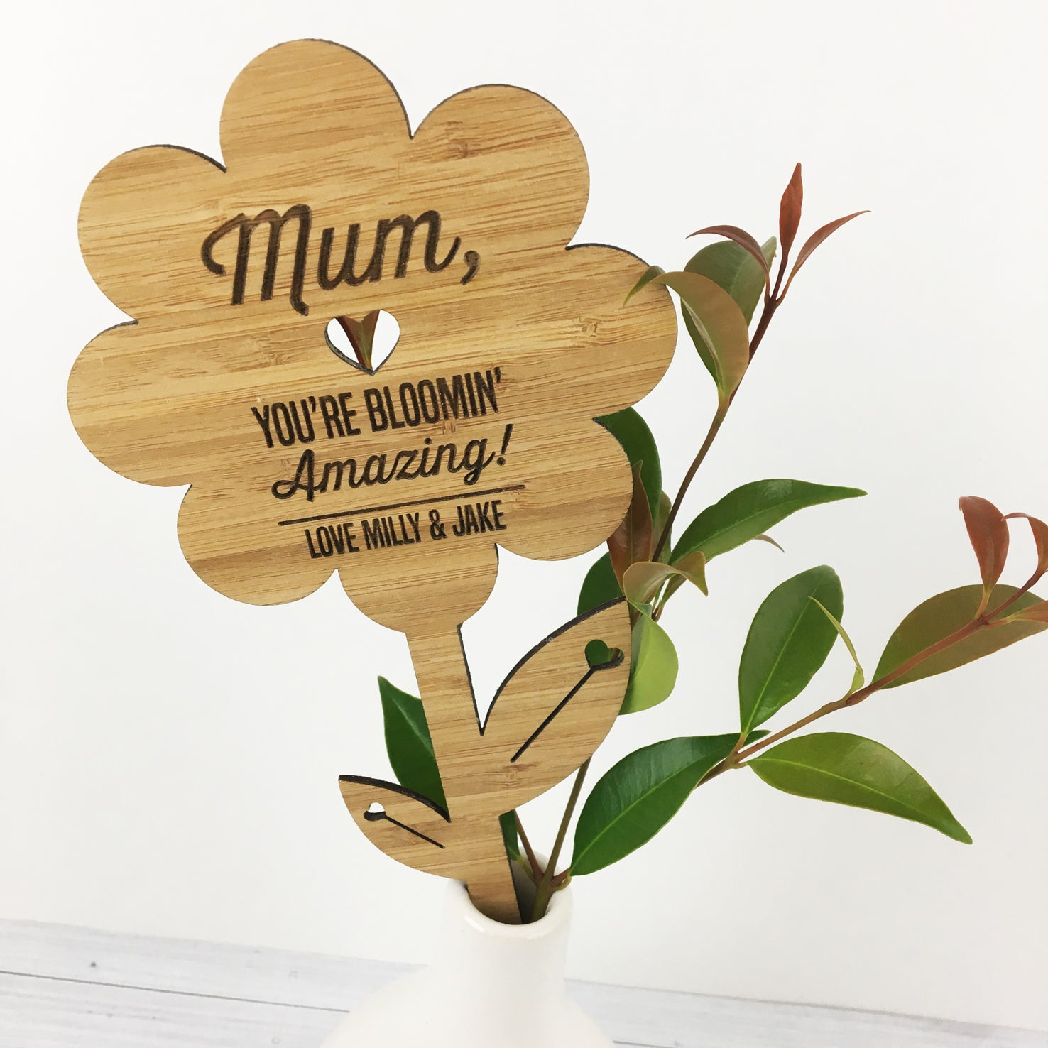 Personalised "You're Bloomin' Amazing!" Bamboo Flower
