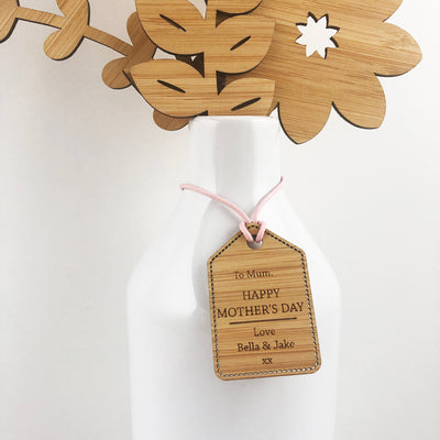 Everlasting Bamboo Flowers And Personalised Tag