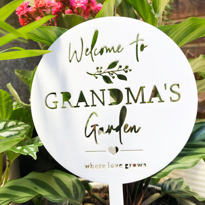 Personalised Lasercut Garden Planter Stem