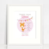 Giraffe Bunting Birth Print