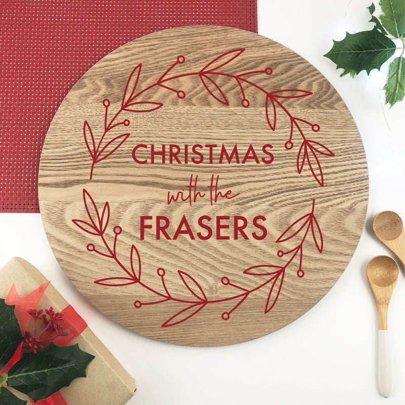 Personalised Red Wreath Grazing Platter