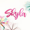 Personalised Handwritten Script Acrylic Names (various colours)