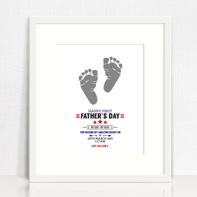 Happy First Father's Day Print (downloadable file option available)
