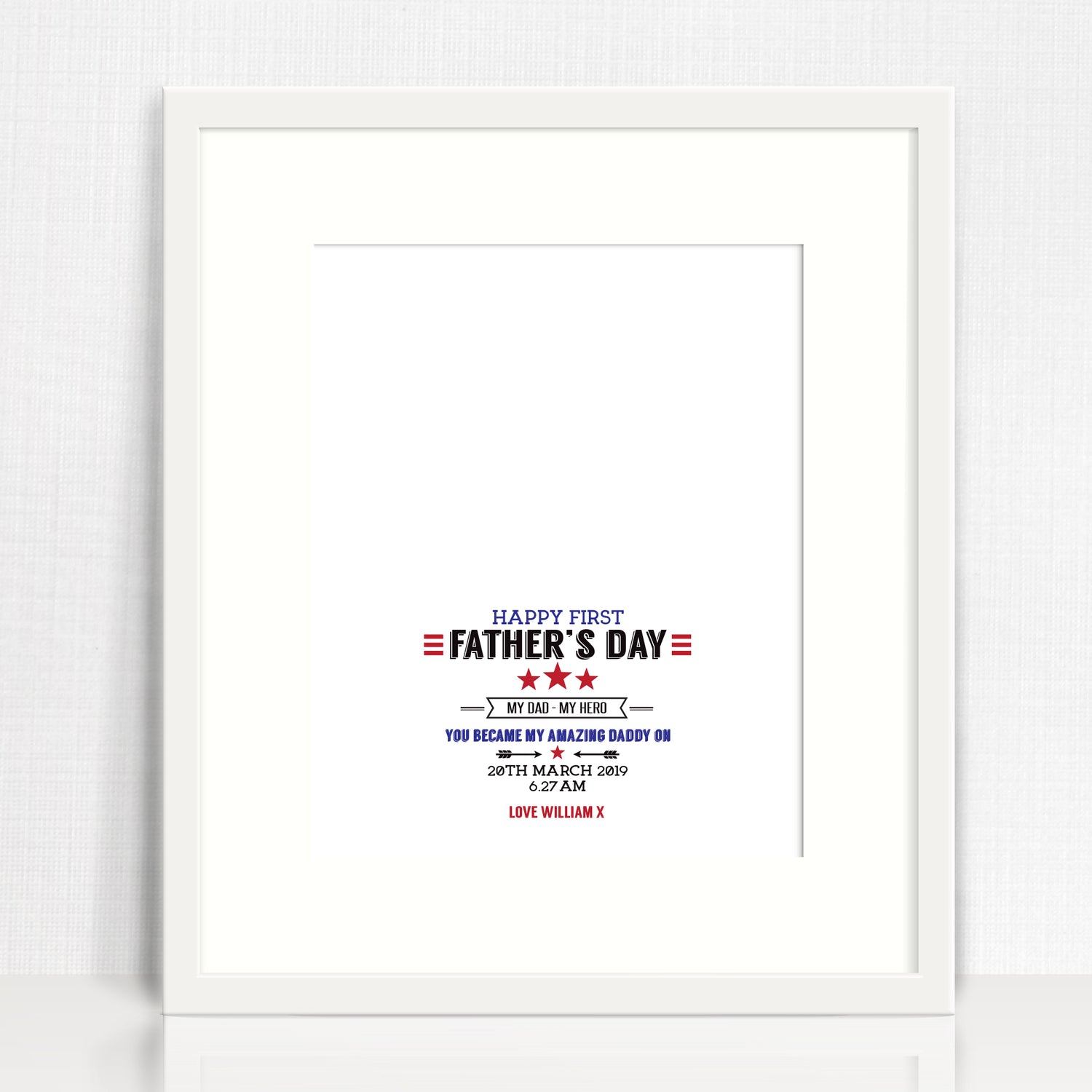 Happy First Father's Day Print (downloadable file option available)