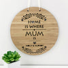 Home Is Where Mum Is Personalised Wall Hanging