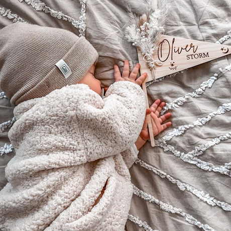 Dried Flower Bouquet Name Flag