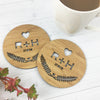 Set of 2 Initial Love Coasters
