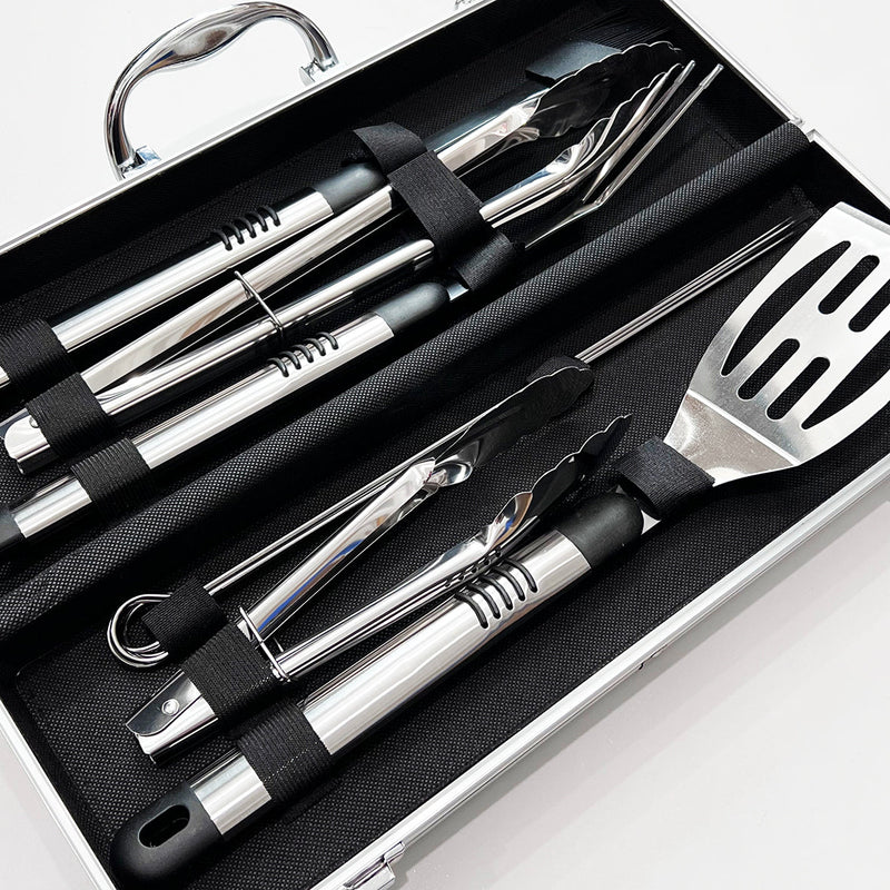 Grill King & Perfectionist Personalised 10 Piece BBQ Tool Set