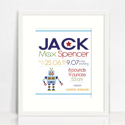 Jack Image Birth Chart Print