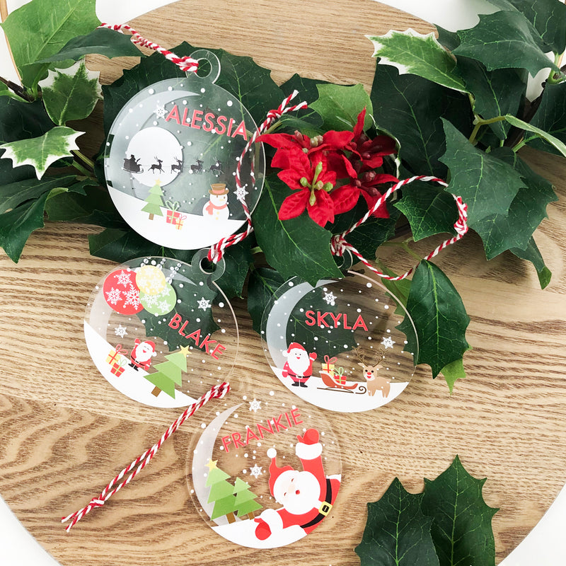 Bright Christmas Name Ornaments