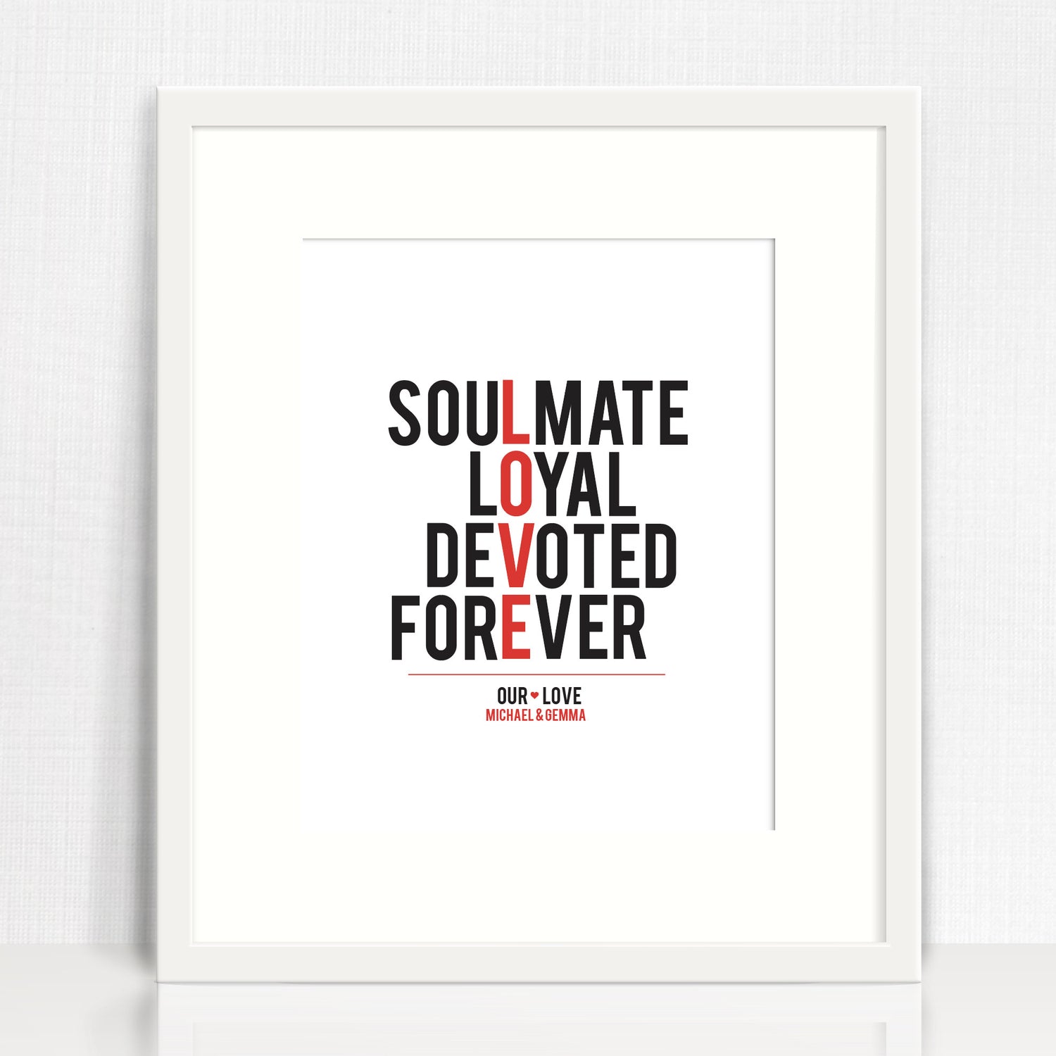 Love Typographic Print