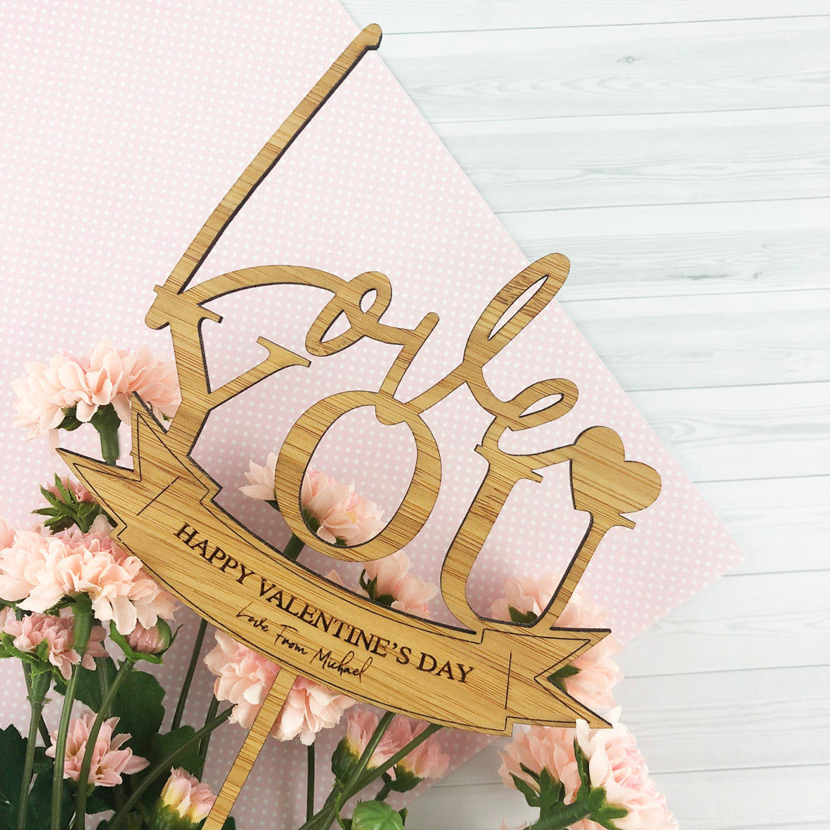 Love You Bamboo Planter Stick