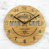 Man Cave Bamboo Wall Clock