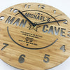 Man Cave Bamboo Wall Clock