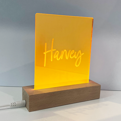 Name Only Mirror Personalised Night Light