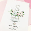 Mirror (Silver) Flowers Birth Print