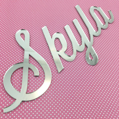 Personalised Acrylic Neat Script Names (various colours)