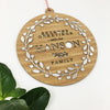 Mirror Wreath Family Wall Hanging