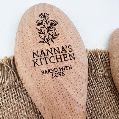 Personalised Wooden Spoons With Ribbon (2 designs)