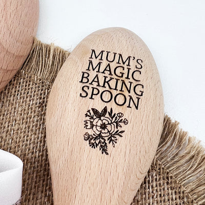 Personalised Wooden Spoons With Ribbon (2 designs)