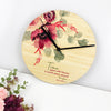 Printed Floral Personalised Bamboo Clock