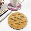 Double Sided Floral Personalised Drink Coaster