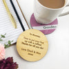 Double Sided Floral Personalised Drink Coaster