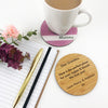 Double Sided Floral Personalised Drink Coaster