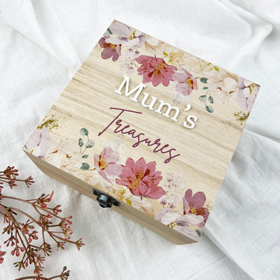 Mother's Day Floral Square Keepsake Box (2 sizes)