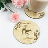 World's Best Botanical Etched Drink Coaster