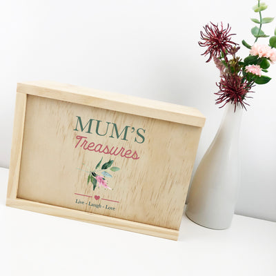 Personalised Treasures Floral Keepsake Box
