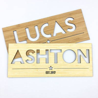 Personalised Name Plaque - boys