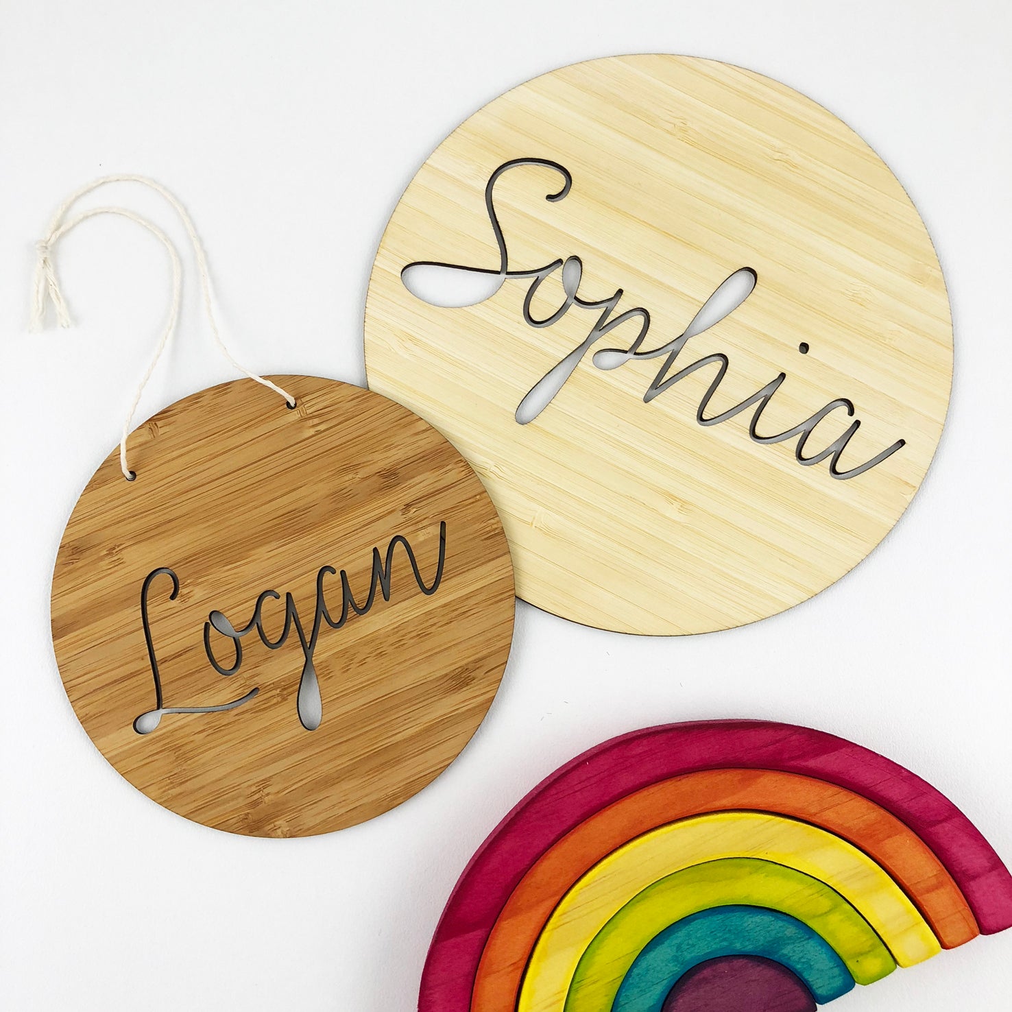 Open Script Name Wall Plaque (2 sizes)