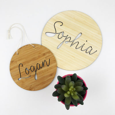 Open Script Name Wall Plaque (2 sizes)