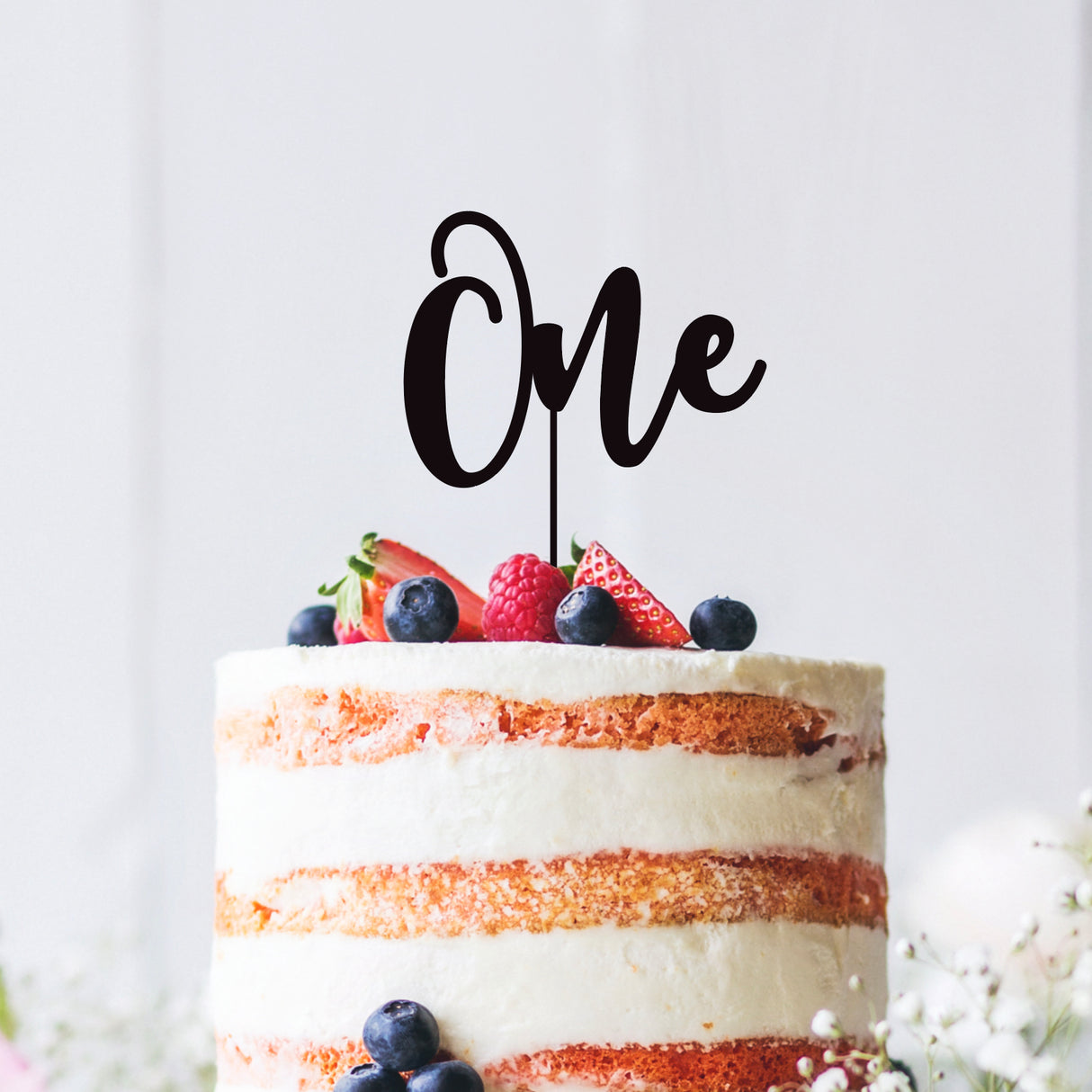 Text Number Birthday Cake Topper